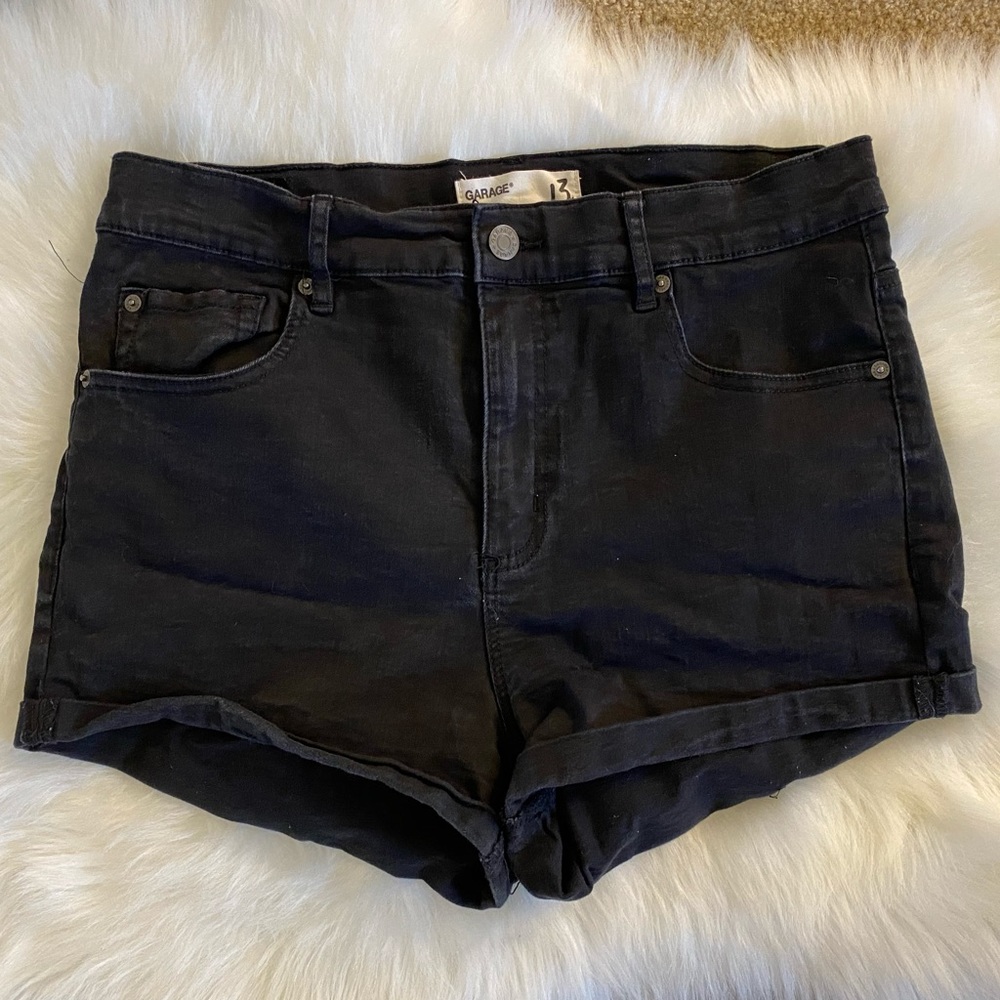 GARAGE Cuffed Hem Denim Shorts